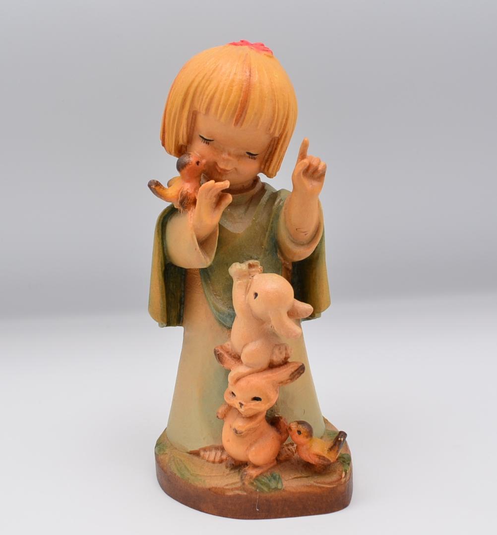 動物と話す　アンリ　ANRI　サラケイ　木彫り人形　15ｃｍ　ご成約済み