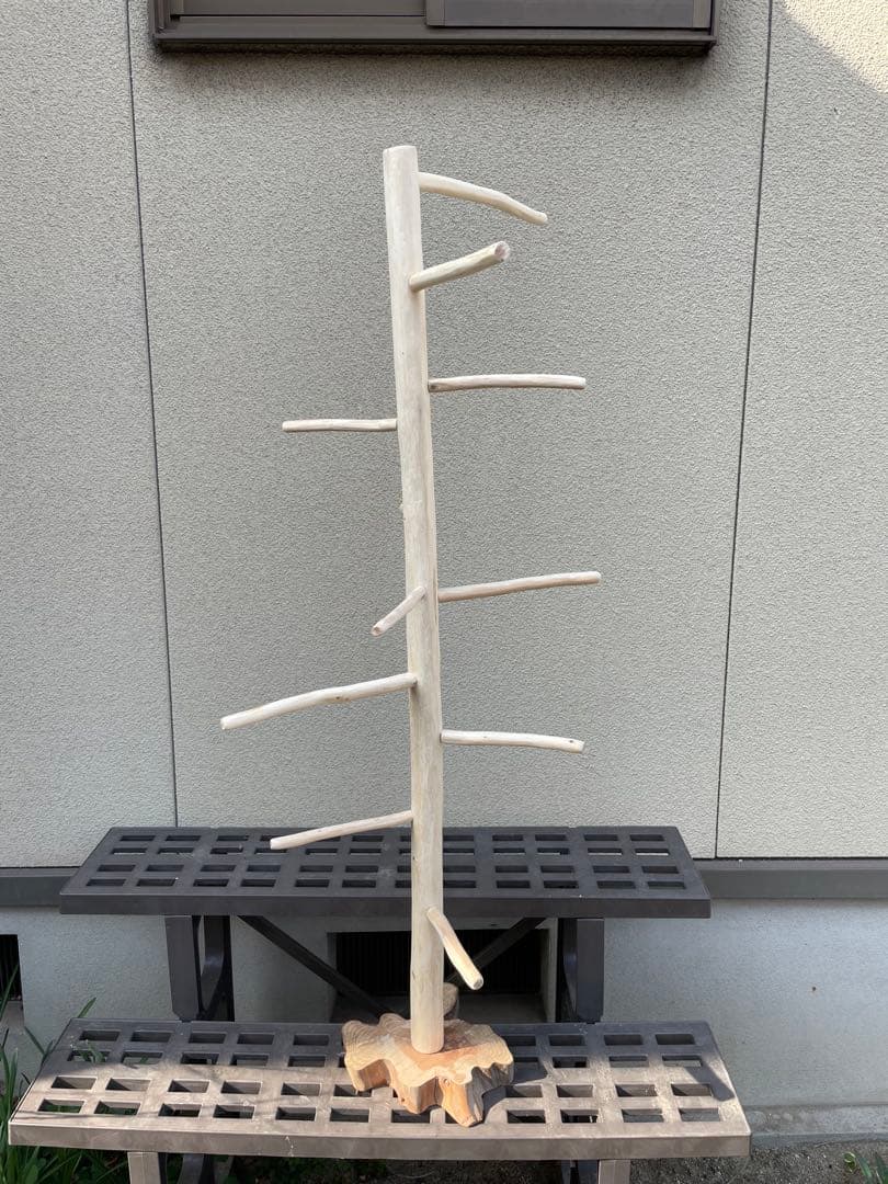 国産ヒノキ　鳥用止まり木　大型スタンド　約112センチ　小型インコ　中型インコ用