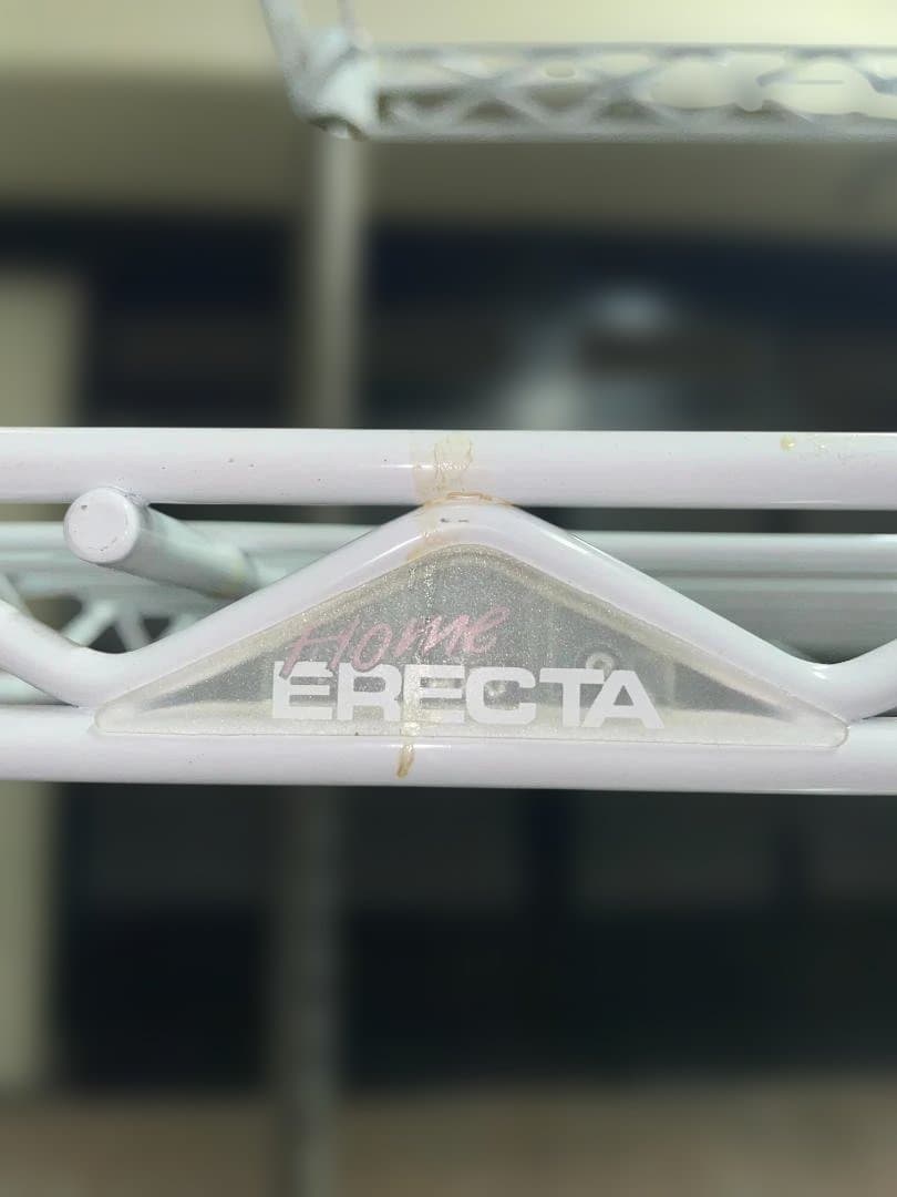 ホームエレクター 4段　ワイヤーシェルフ　3方クロスバー　フラットシェルフ