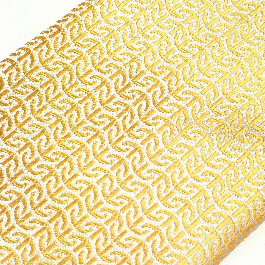 未使用級 エルメス HERMES ネクタイ シルク100% オレンジ系 総柄