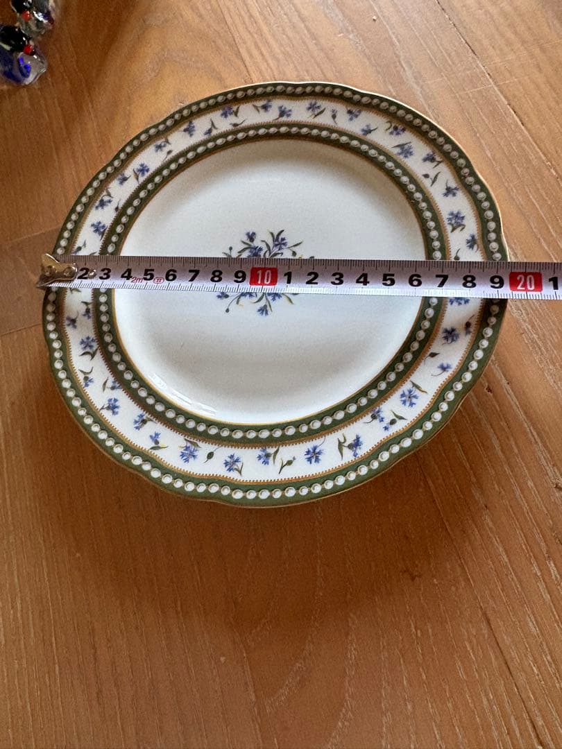 ロワイヤルリモージュ　 真珠とヤグルマギク　ケーキ皿