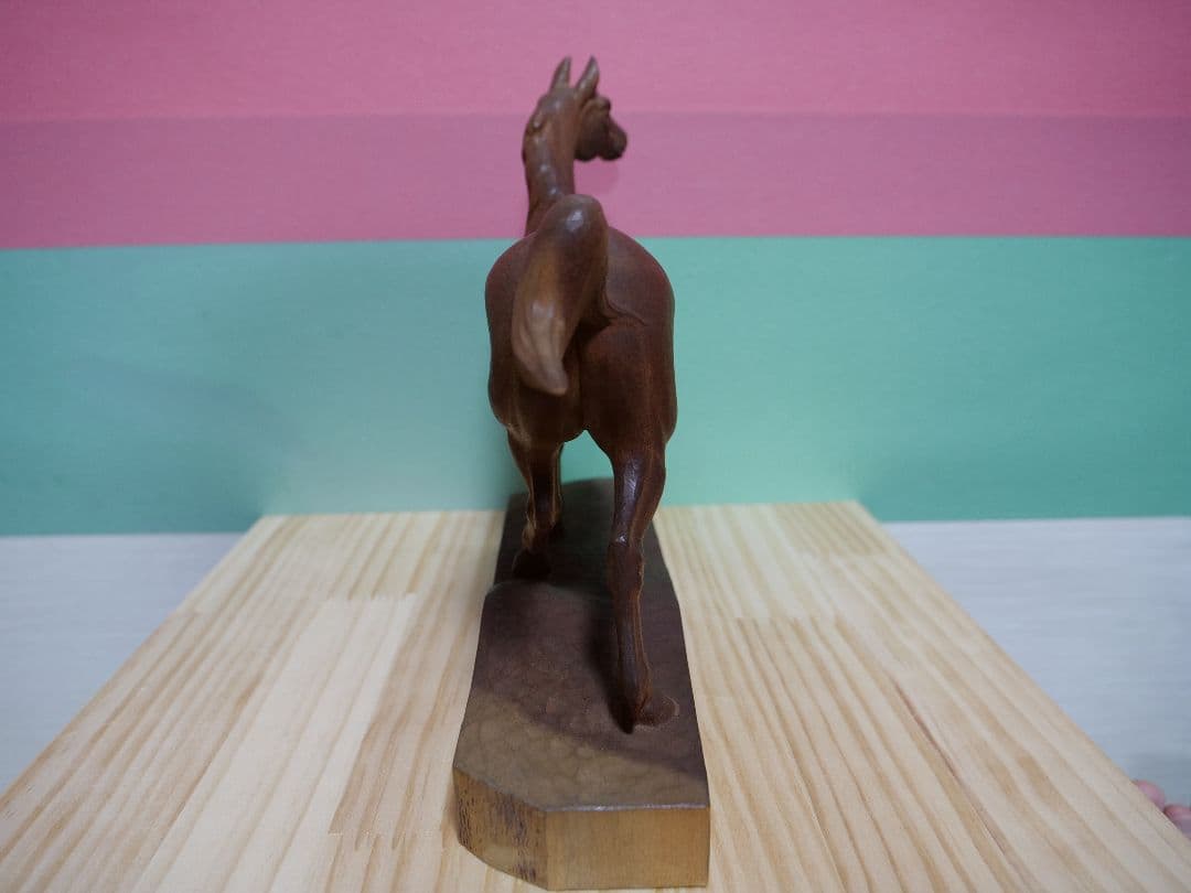 onmun　希少　馬　木彫り　工藤敬三作　昭和七年　置物　一点物　彫刻