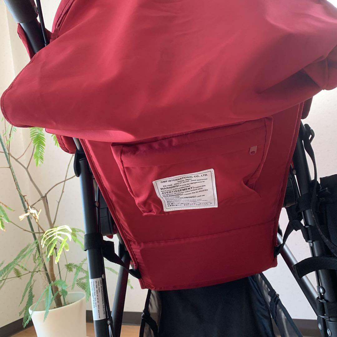 AirBuggy レッドベビーカー 5点式ハーネス