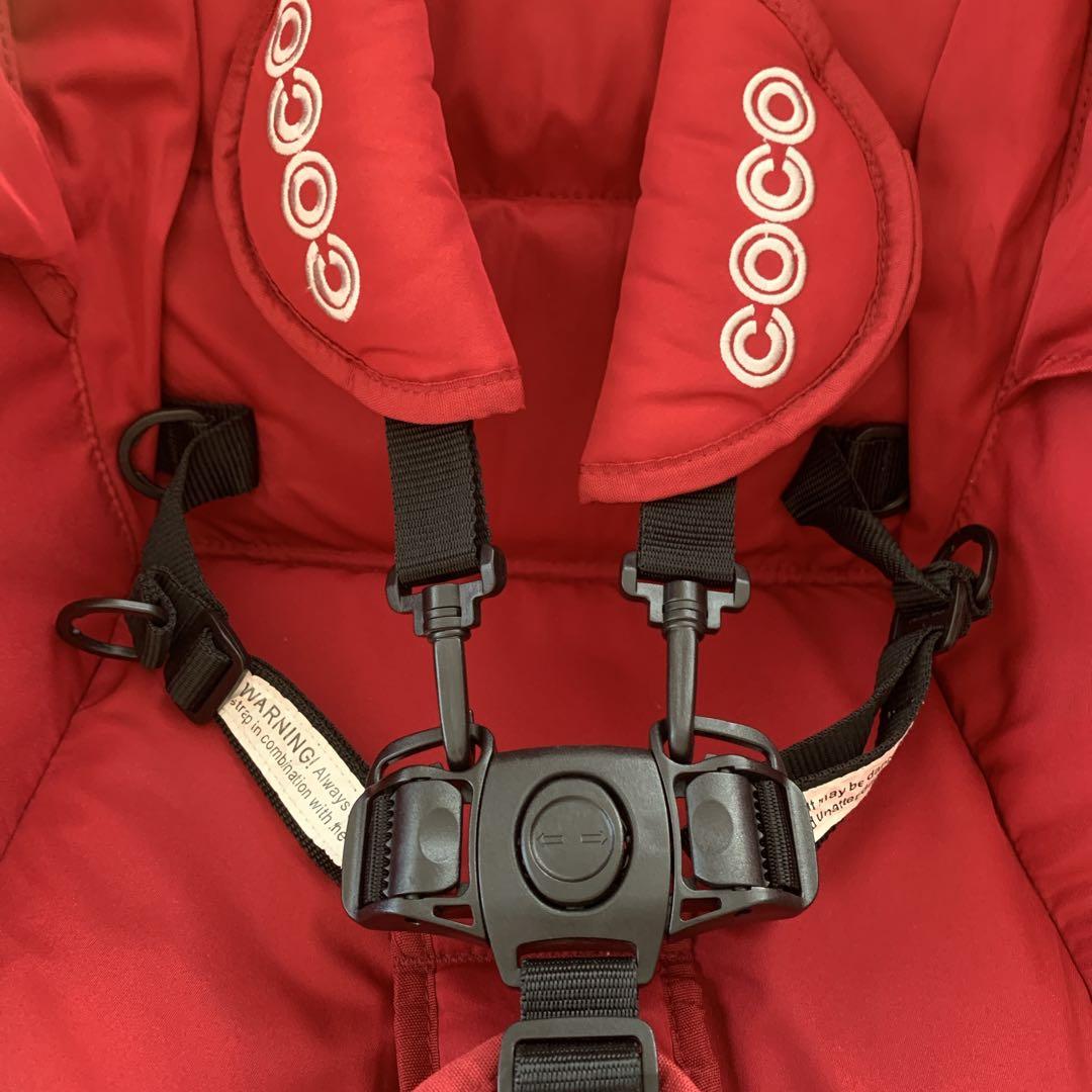 AirBuggy レッドベビーカー 5点式ハーネス