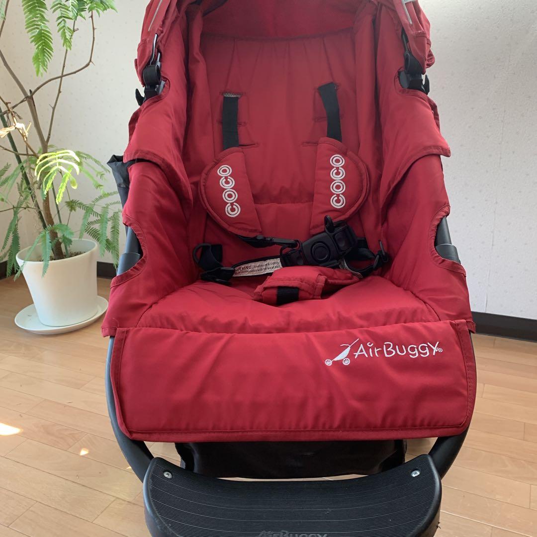 AirBuggy レッドベビーカー 5点式ハーネス