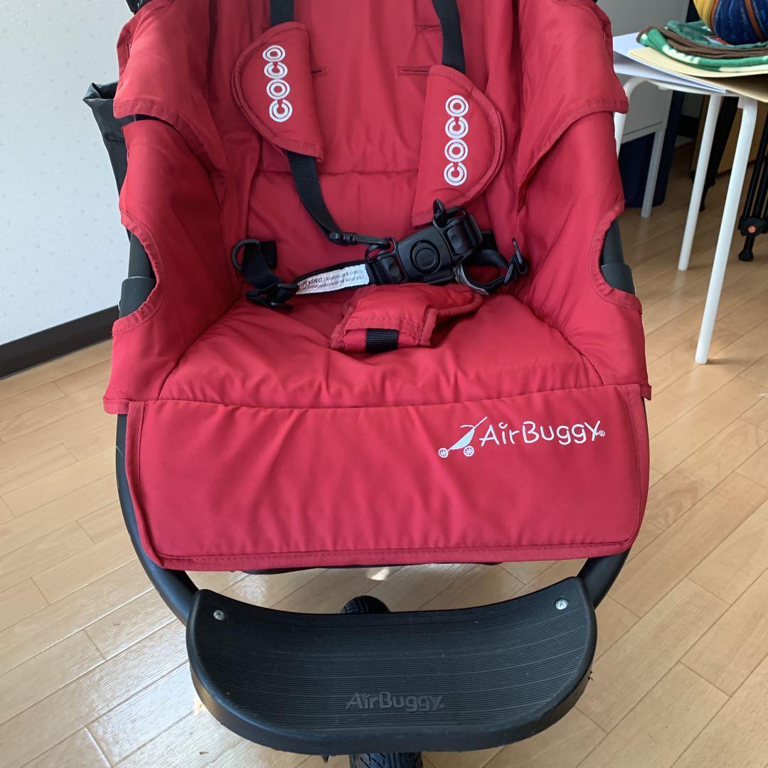 AirBuggy レッドベビーカー 5点式ハーネス