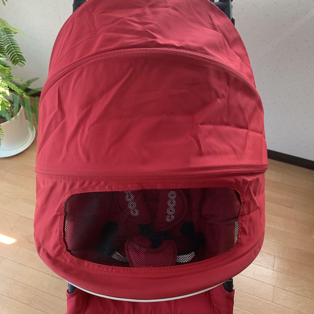 AirBuggy レッドベビーカー 5点式ハーネス