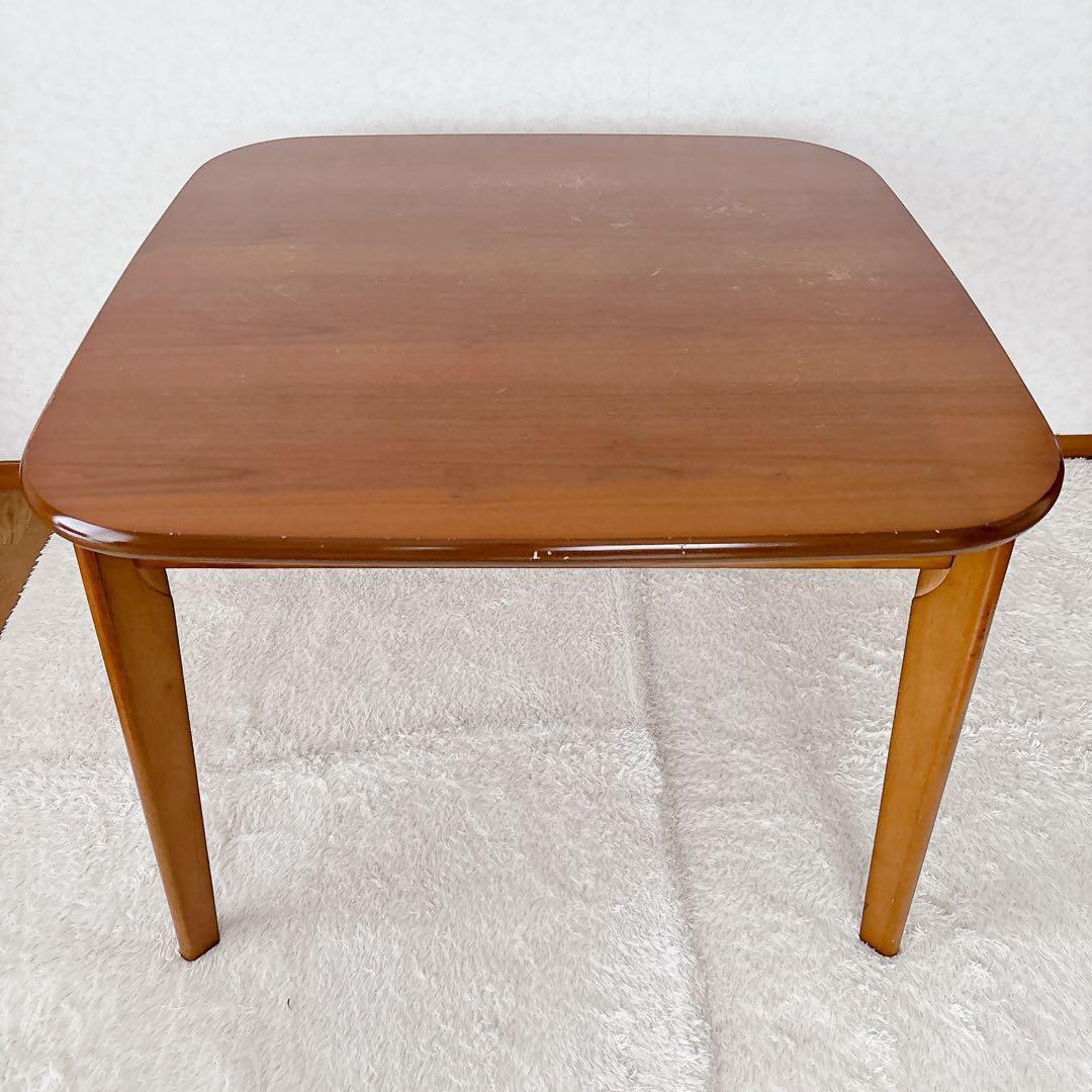 ヴィンテージ】天然木 木製 スクエア ダイニング テーブル