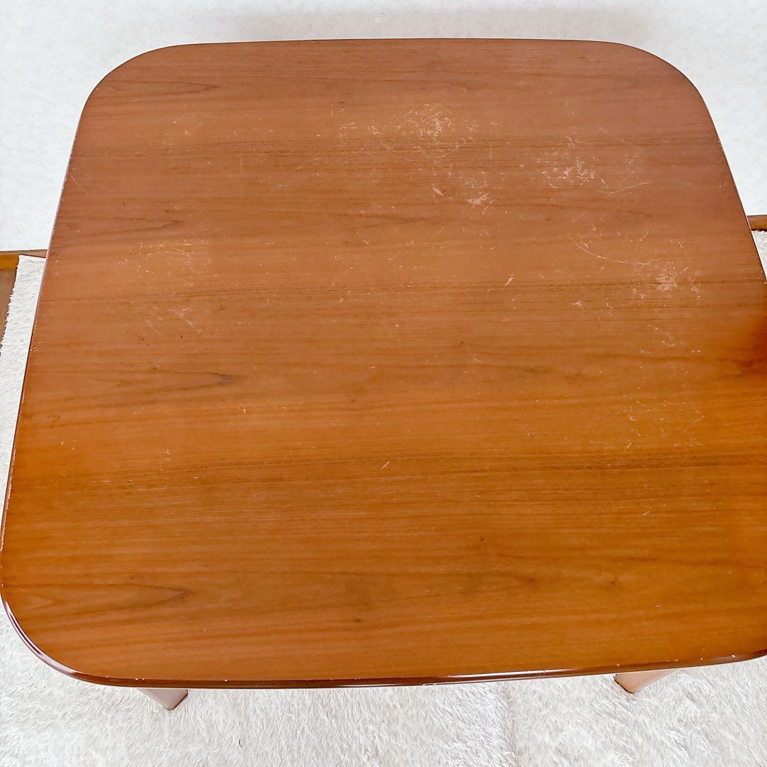 ヴィンテージ】天然木 木製 スクエア ダイニング テーブル