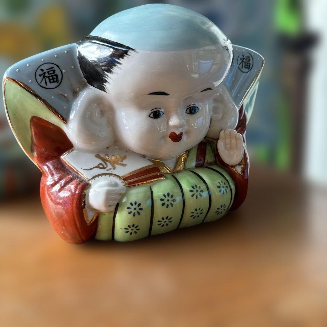 骨董　時代物　縁起物　福助　置物