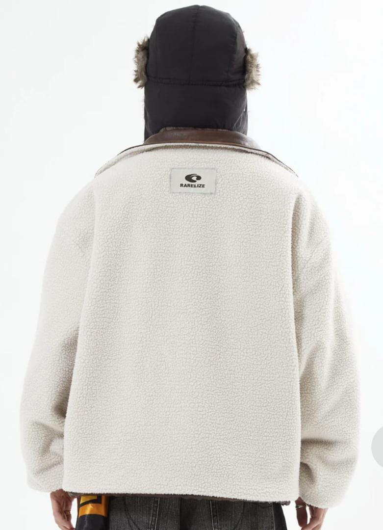 【SALE】L2084リバーシブルPUレザージャケットM（brown）地底人