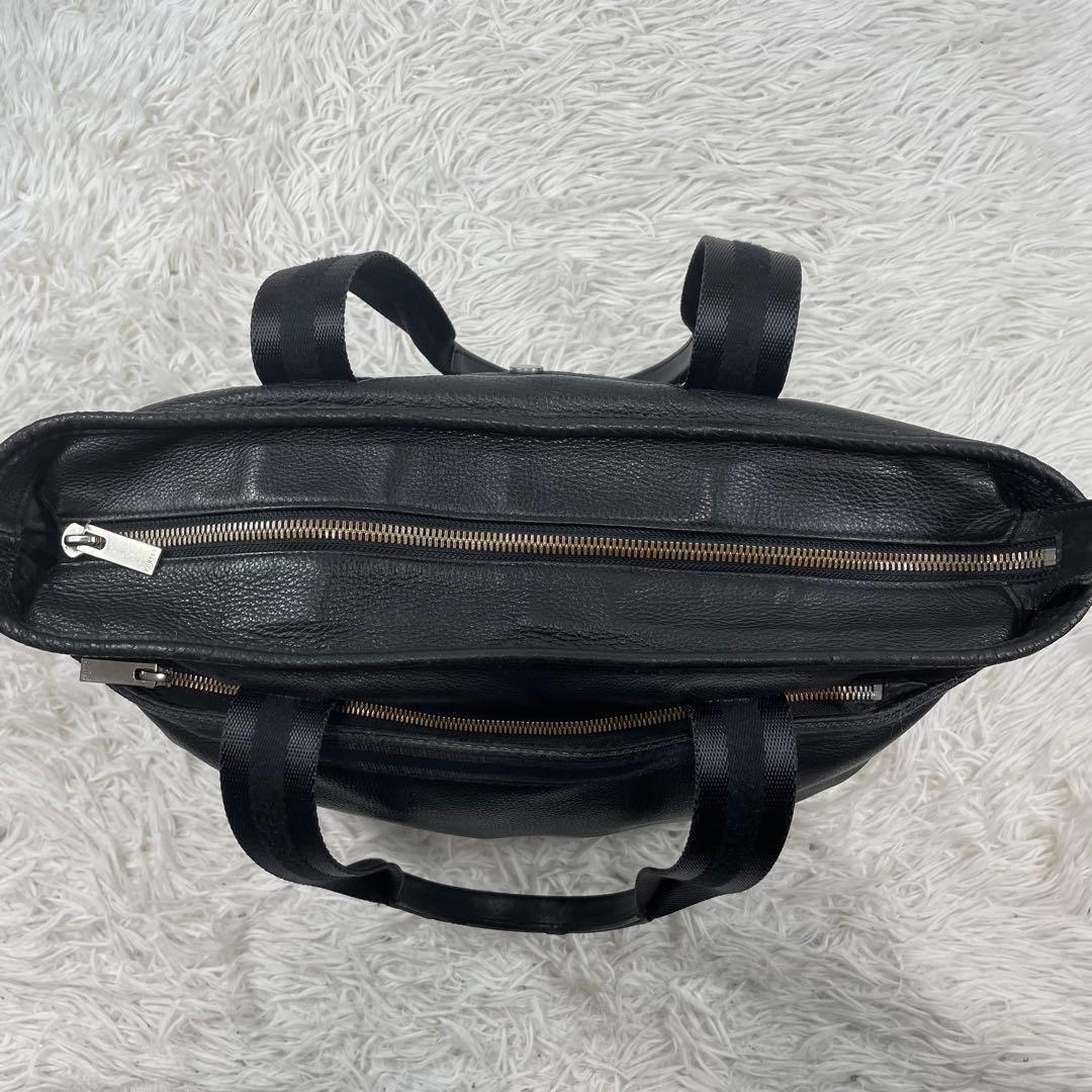 PORTER DELIGHTトートバッグ　ブラック　レザー　内カモフラ