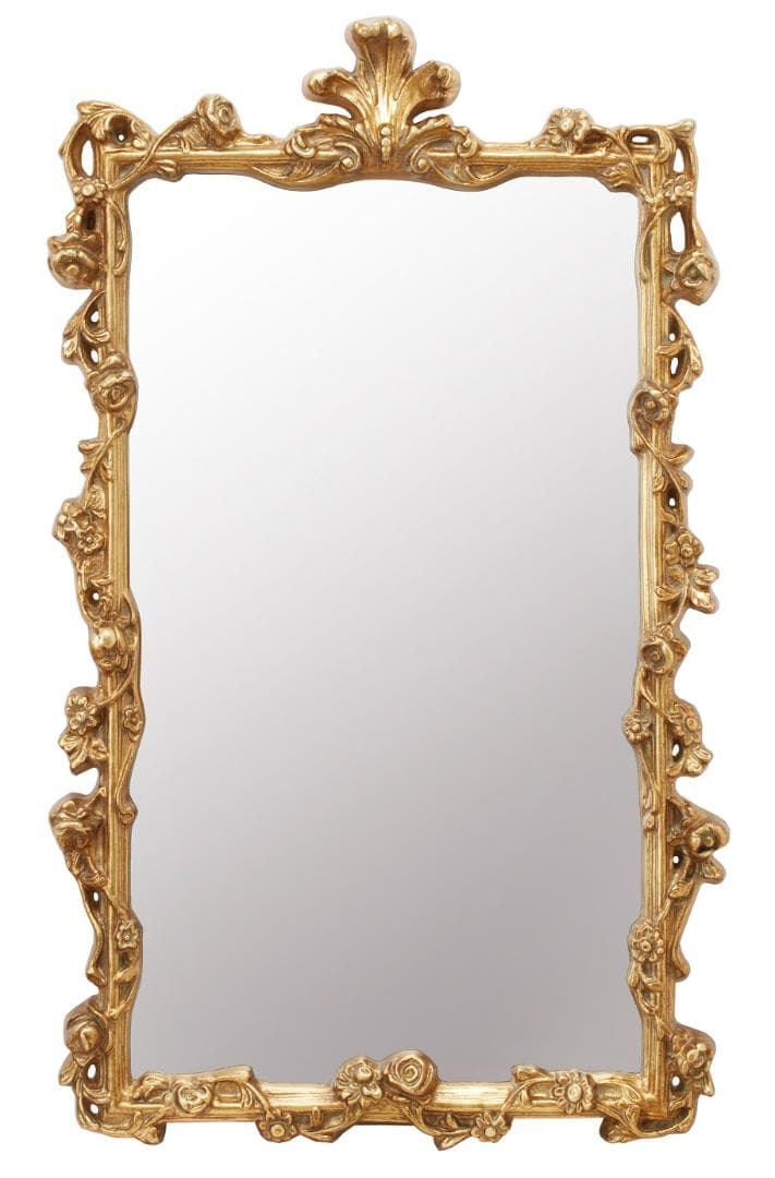 値下げ↓装飾が美しい ゴールドミラー