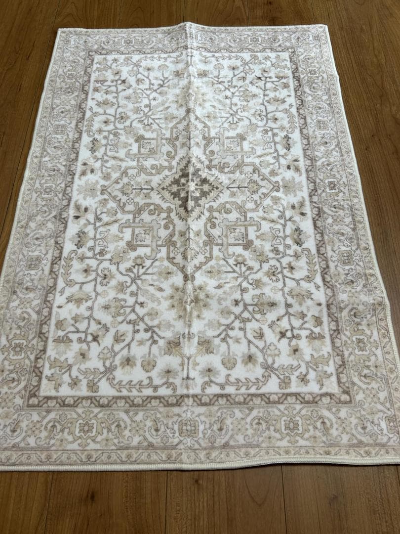 洗えるラグマット 2畳 190×190cm 正方形 洗える ペルシャ風 メダリa