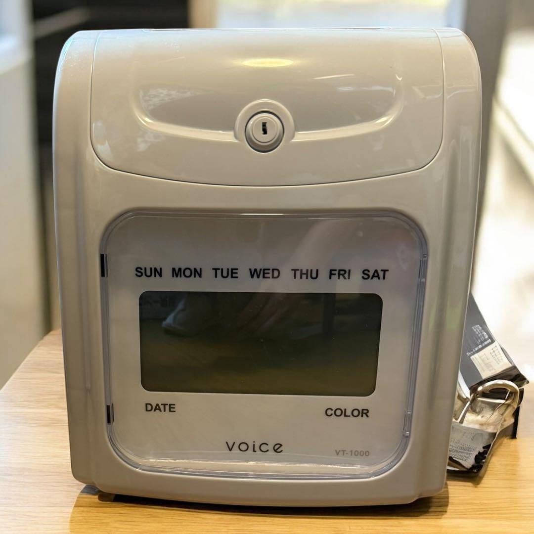 【ほぼ未使用品】　VOICE VT-1000 タイムカードリーダー　タイムカード