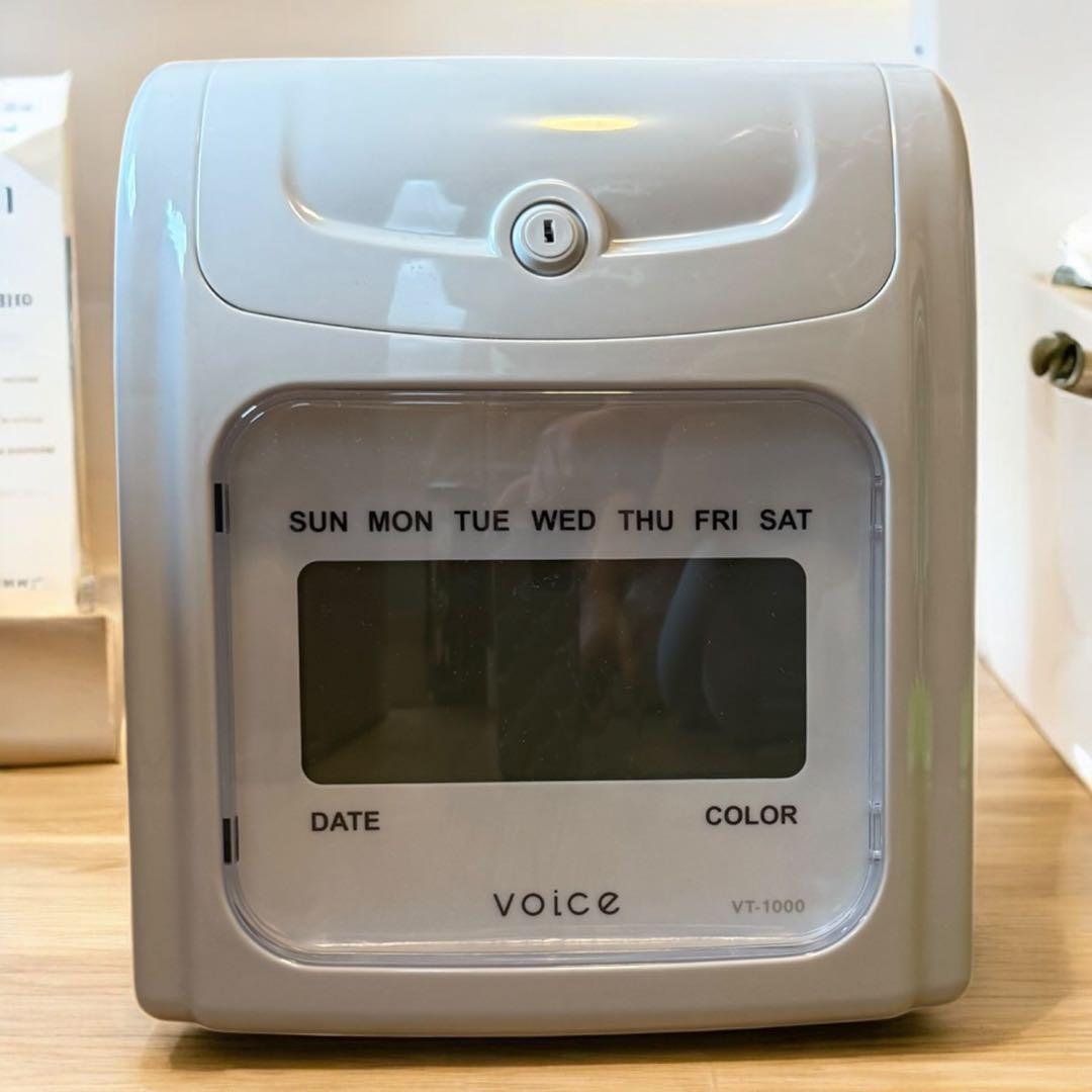 【ほぼ未使用品】　VOICE VT-1000 タイムカードリーダー　タイムカード