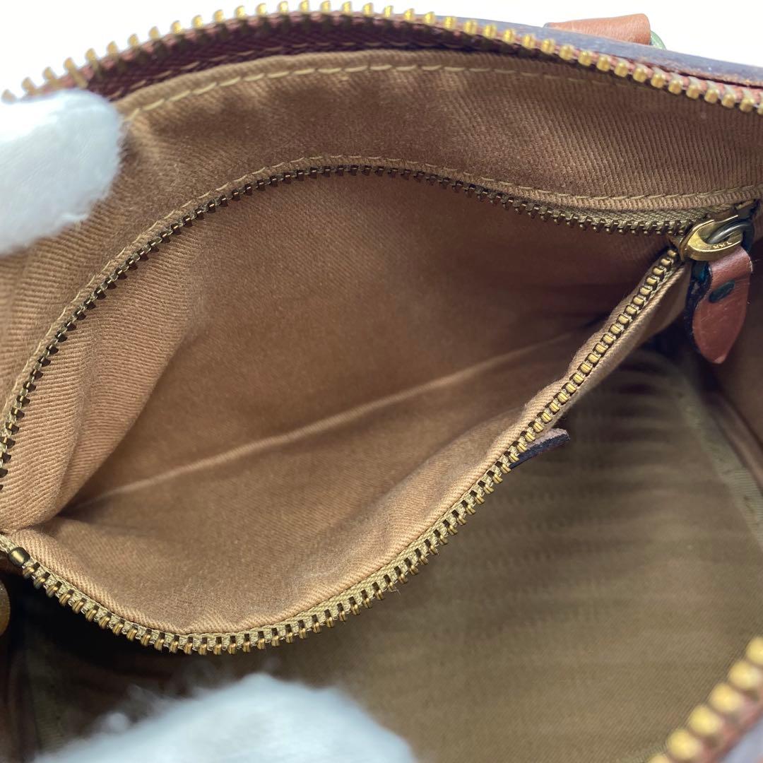 90s POLO RALPH LAUREN チェック柄 レザー ボストンバッグ