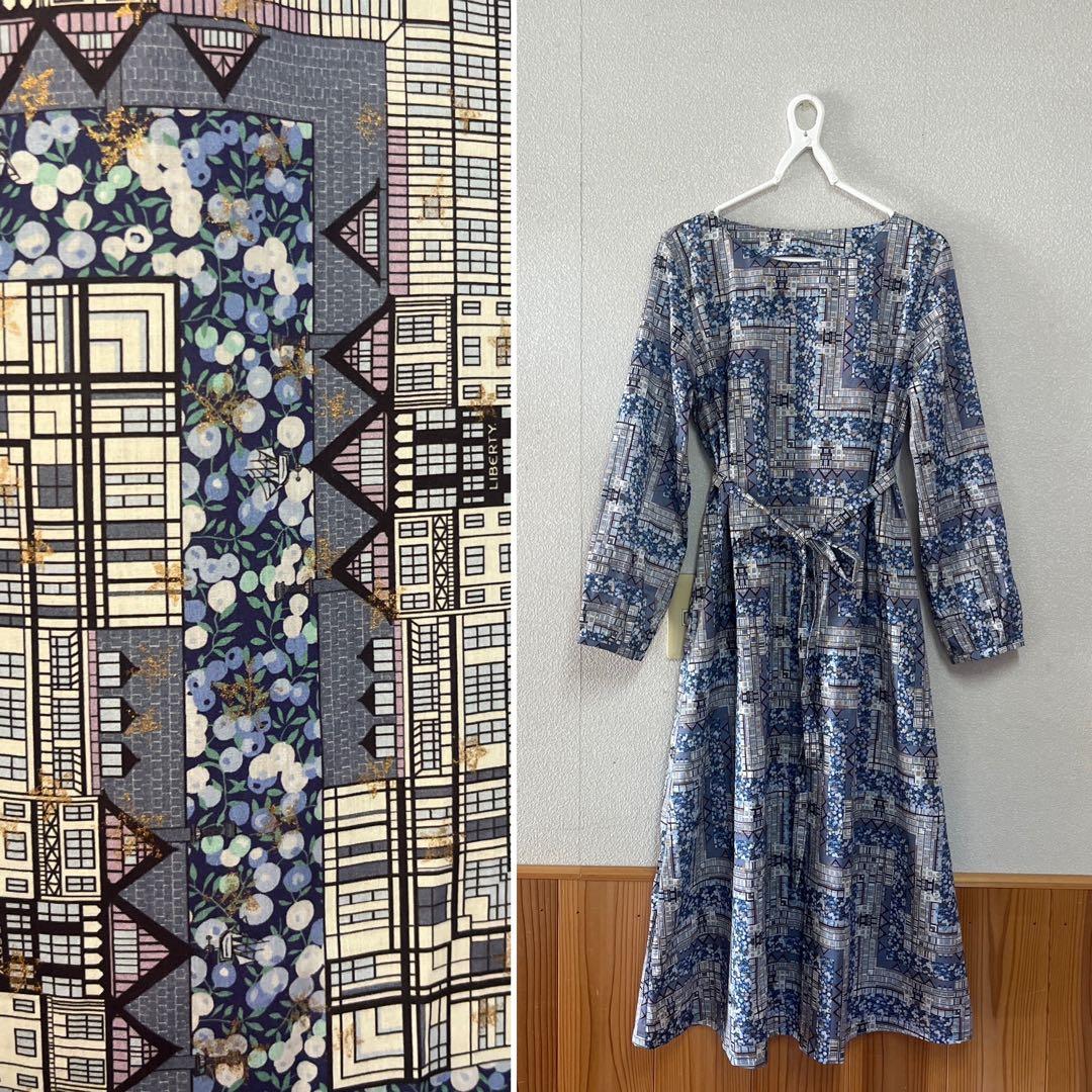 にこっち様ハンドメイドリバティタナローンワンピース