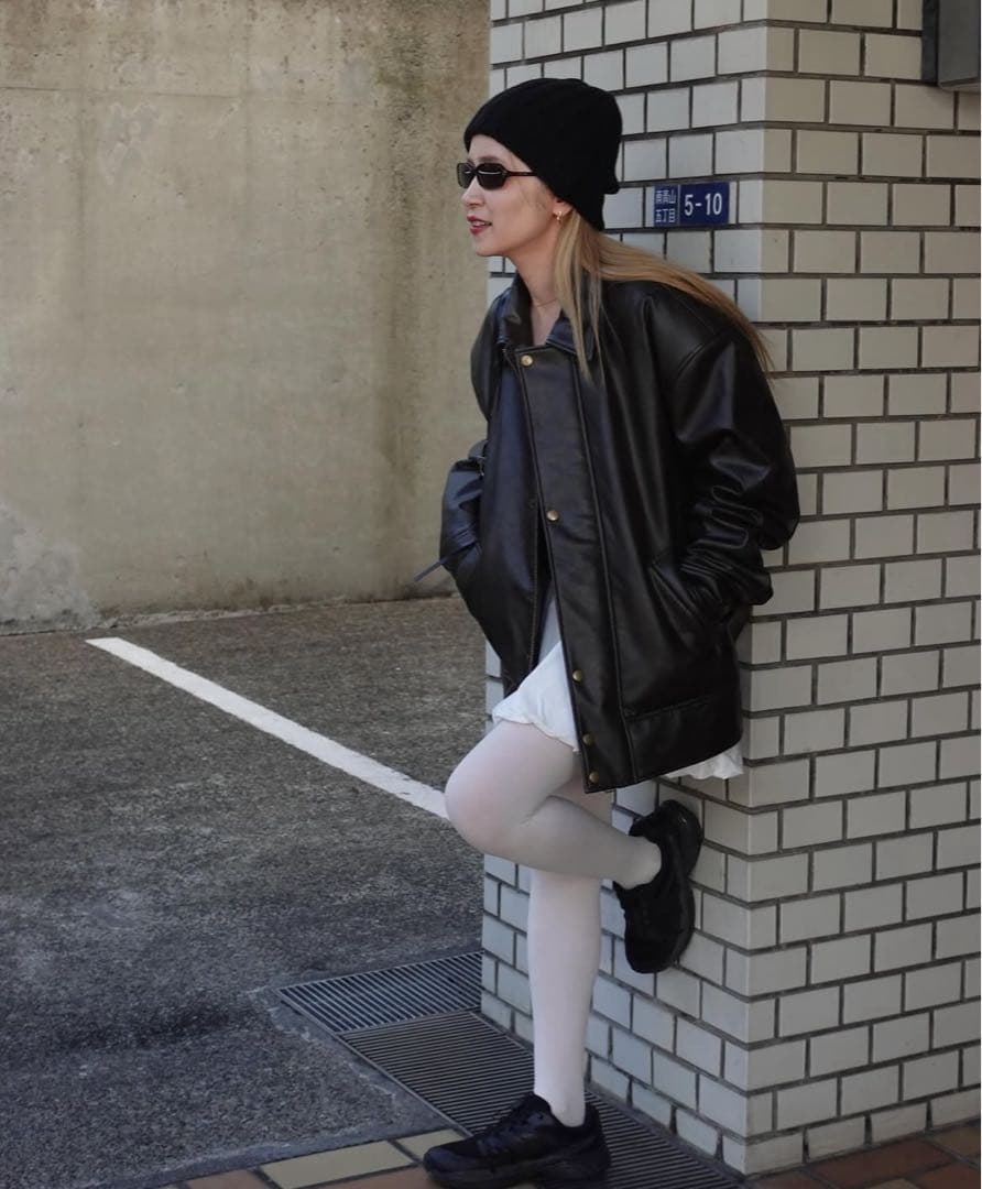 Gajess Giselle レザーブルゾン　ブラック