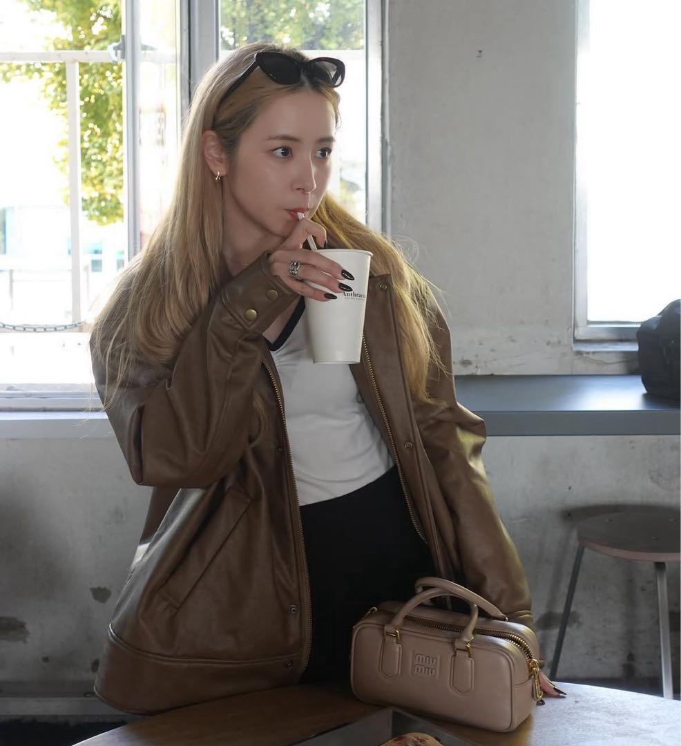 Gajess Giselle レザーブルゾン　ブラック