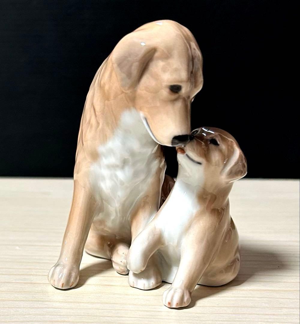 ロイヤルコペンハーゲン　ゴールデンレトリバー親子　フィギュリン　犬　※美品