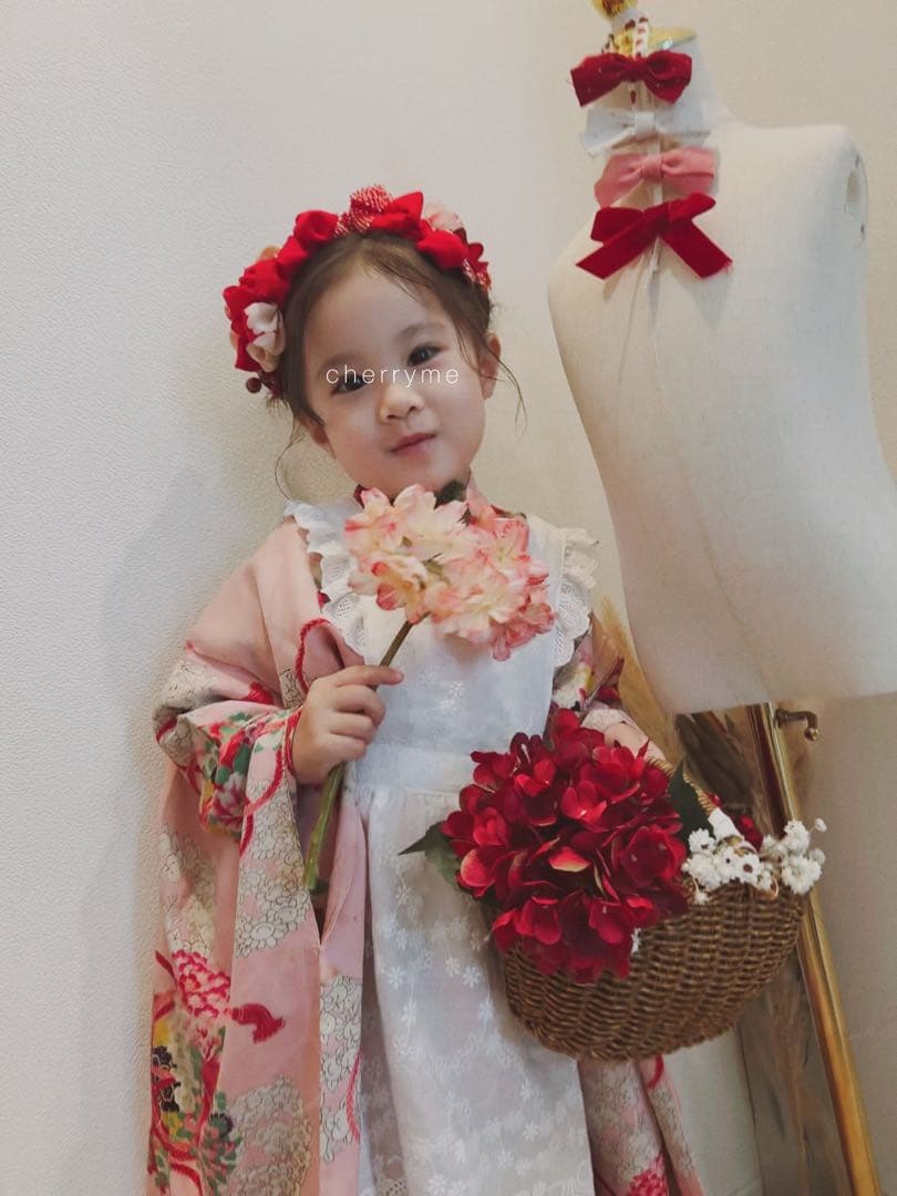 a*x様 七五三　七五三髪飾り　ヘッドドレス　着物髪飾り　リメイク髪飾り　021