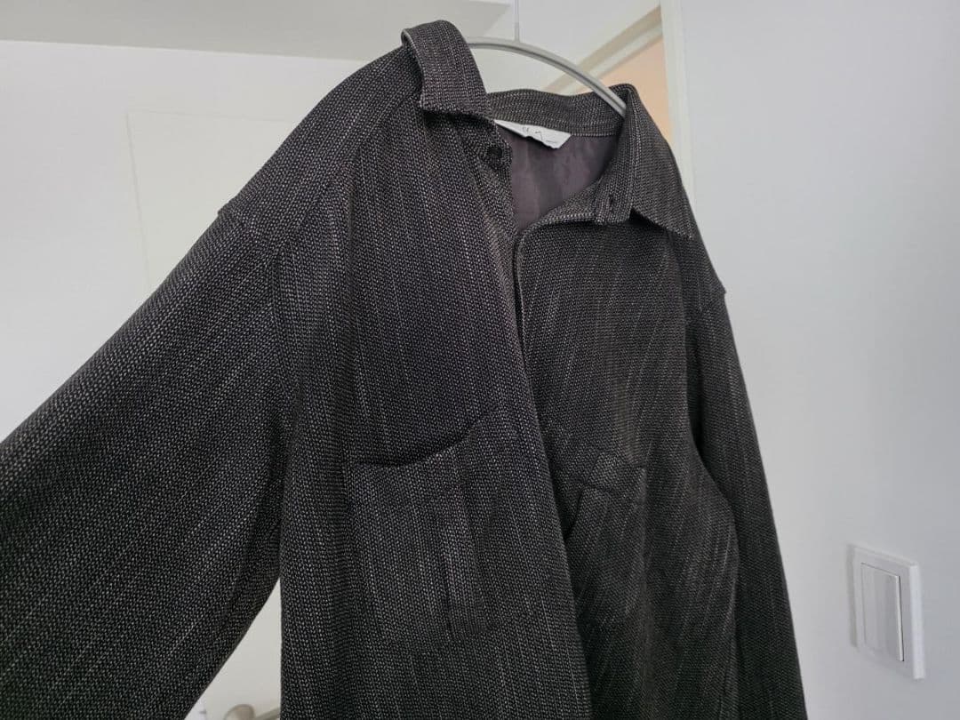 トップス ANCELLM MELANGE WOOL OVER WORK SHIRT