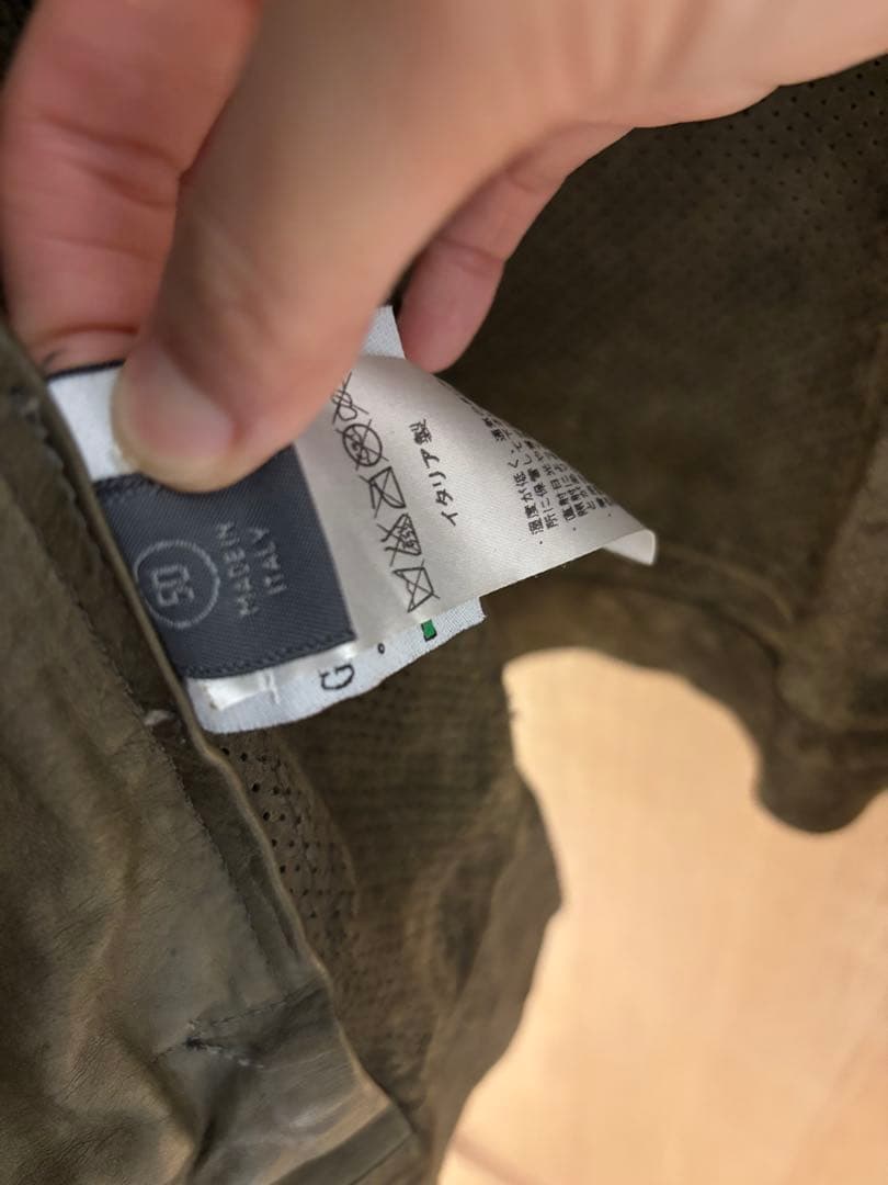 Salvatore Santoro ライダースジャケット ダークグリーン