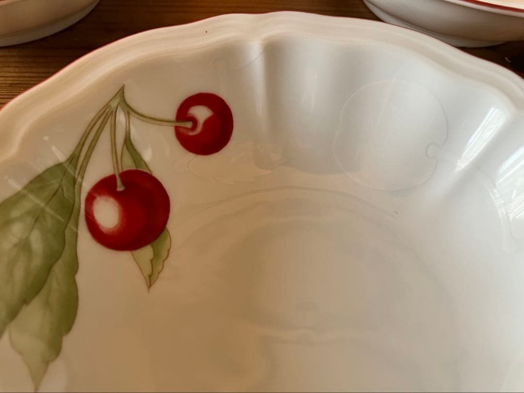 ジノリ　アンティコチェリー　フルーツサラダシリアルボウル×5