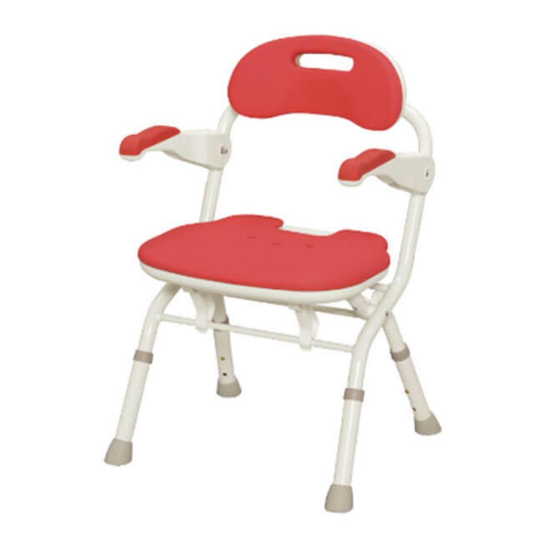 未使用 アロン化成 安寿 折りたたみシャワーベンチ FSフィット レッド お風呂