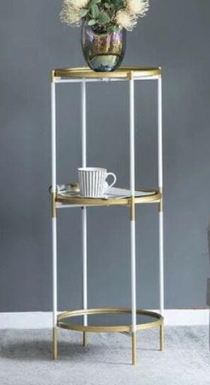 花台 フラワースタンド シェルフ サイドテーブル 円形 モダン AN-80286