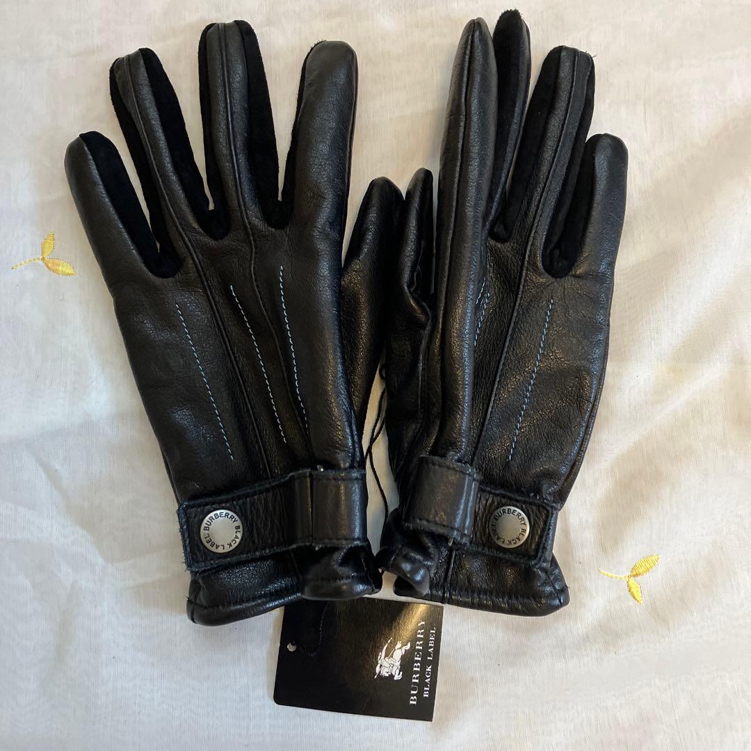バーバリー BURBERRY ☆ 黒革グローブ 紳士のWinter Item