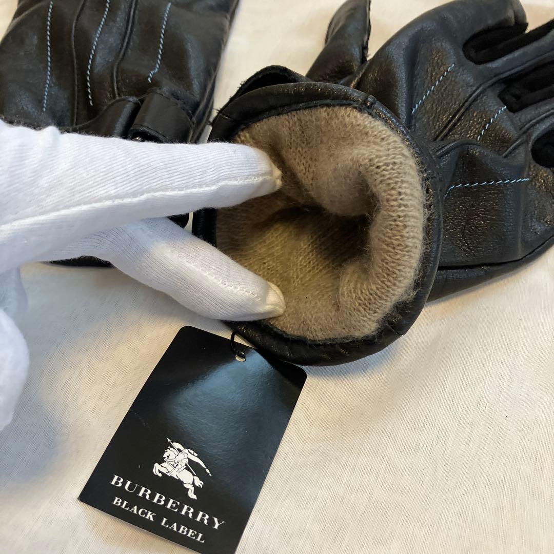 バーバリー BURBERRY ☆ 黒革グローブ 紳士のWinter Item