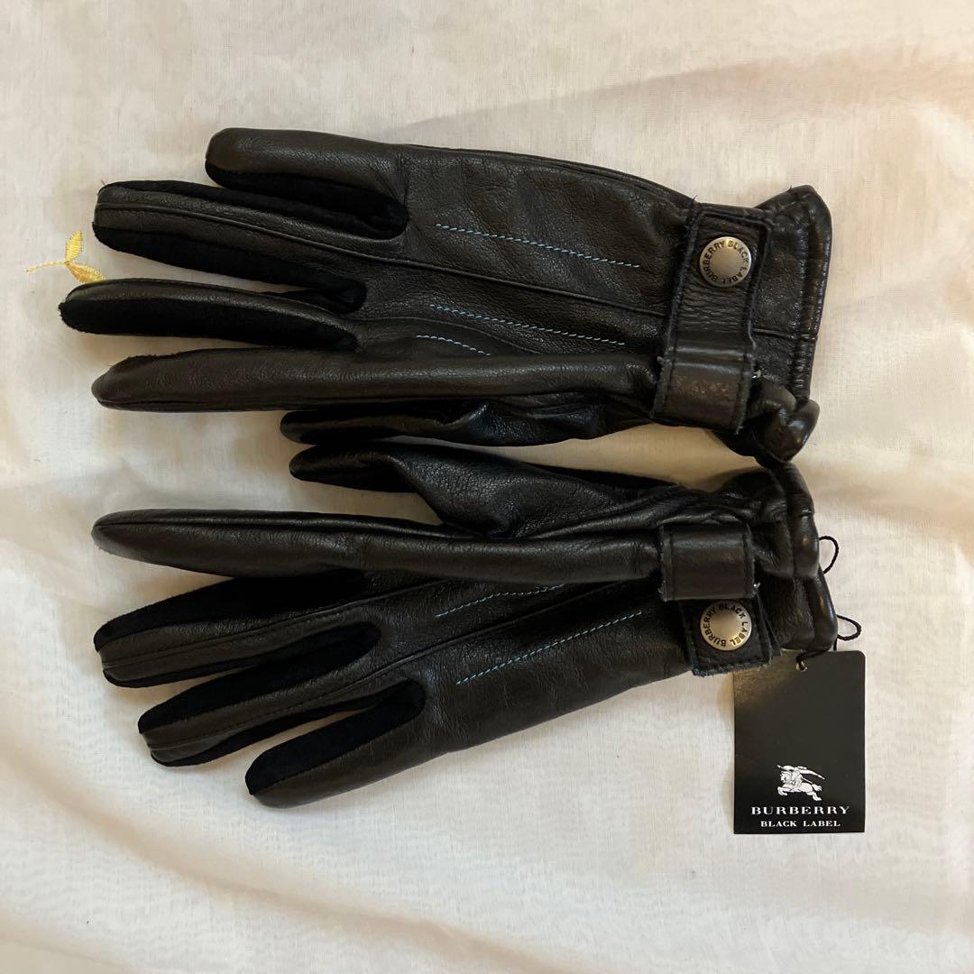 バーバリー BURBERRY ☆ 黒革グローブ 紳士のWinter Item