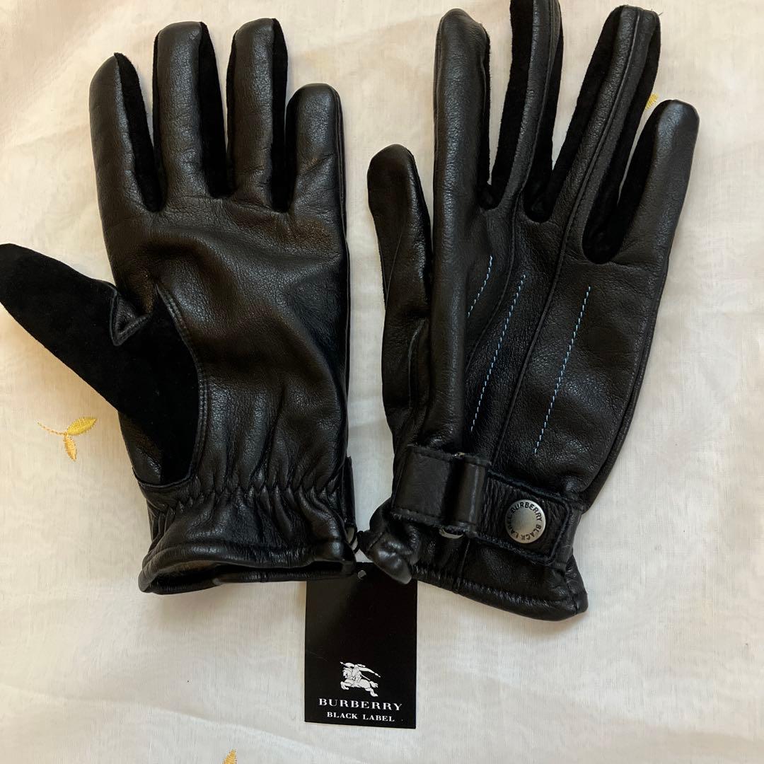 バーバリー BURBERRY ☆ 黒革グローブ 紳士のWinter Item