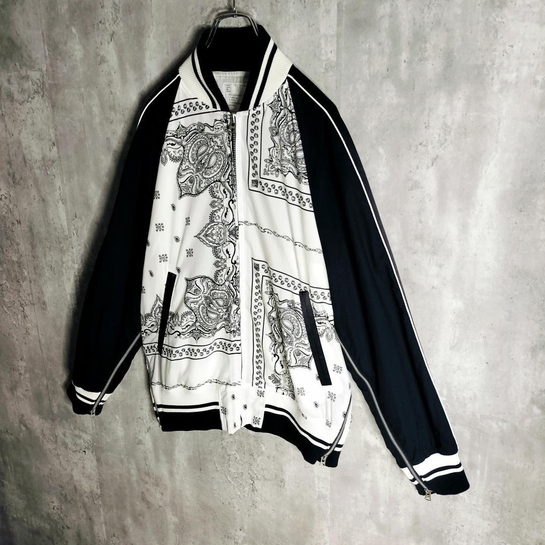 【人気・美品】sacai バンダナ 変則ジップ ボンバージャケット ペイズリー