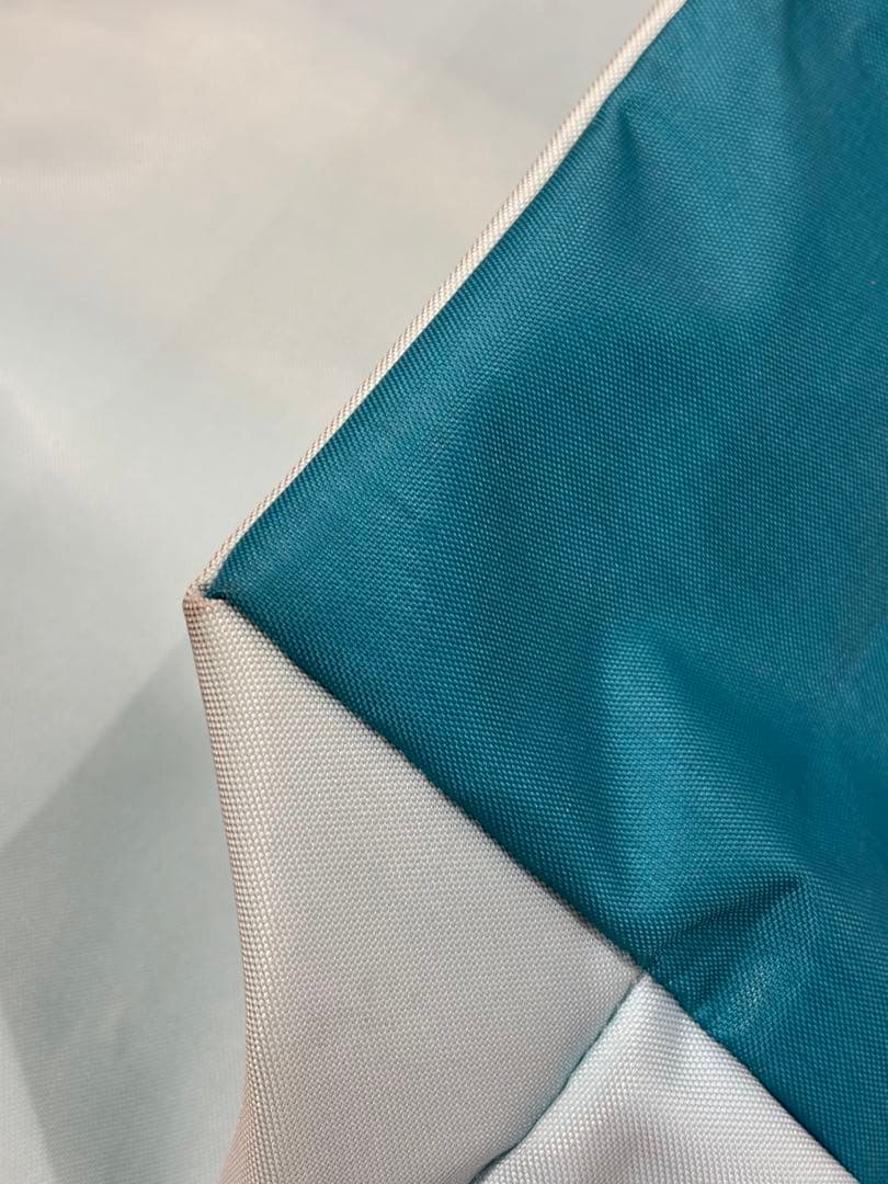 hah363 エルベシャプリエ 超美品 水色X青の大判舟形トートバッグXL