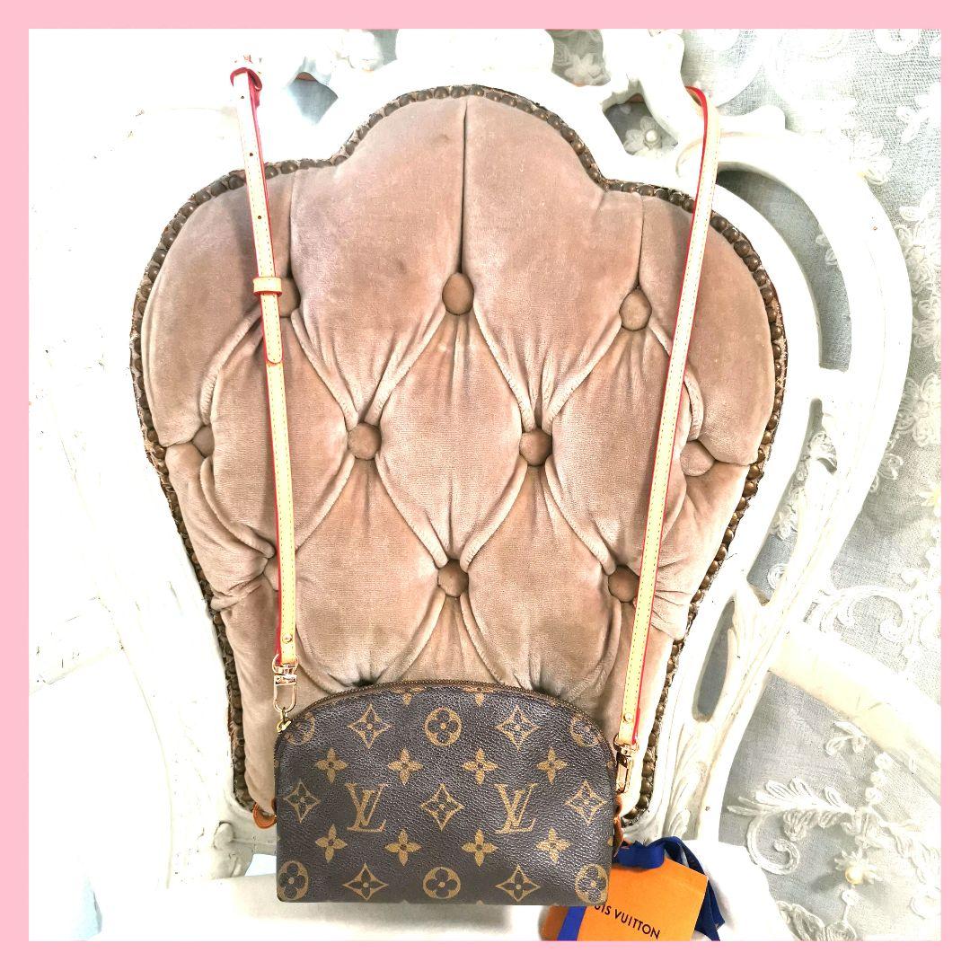 【レア品】ルイヴィトン モノグラム柄ポーチ コスメティック新品ショルダー鑑定済!