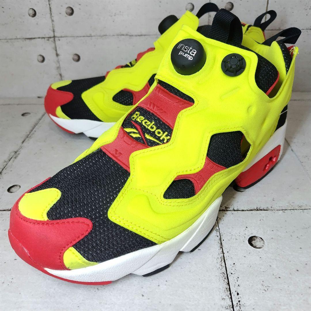 美品 Reebok ポンプフューリー 26.5cm V47514 蛍光イエロー
