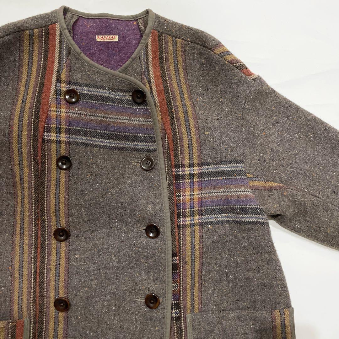 KAPITAL（キャピタル）| ウール二重織BIGチェック 女の子パフコート