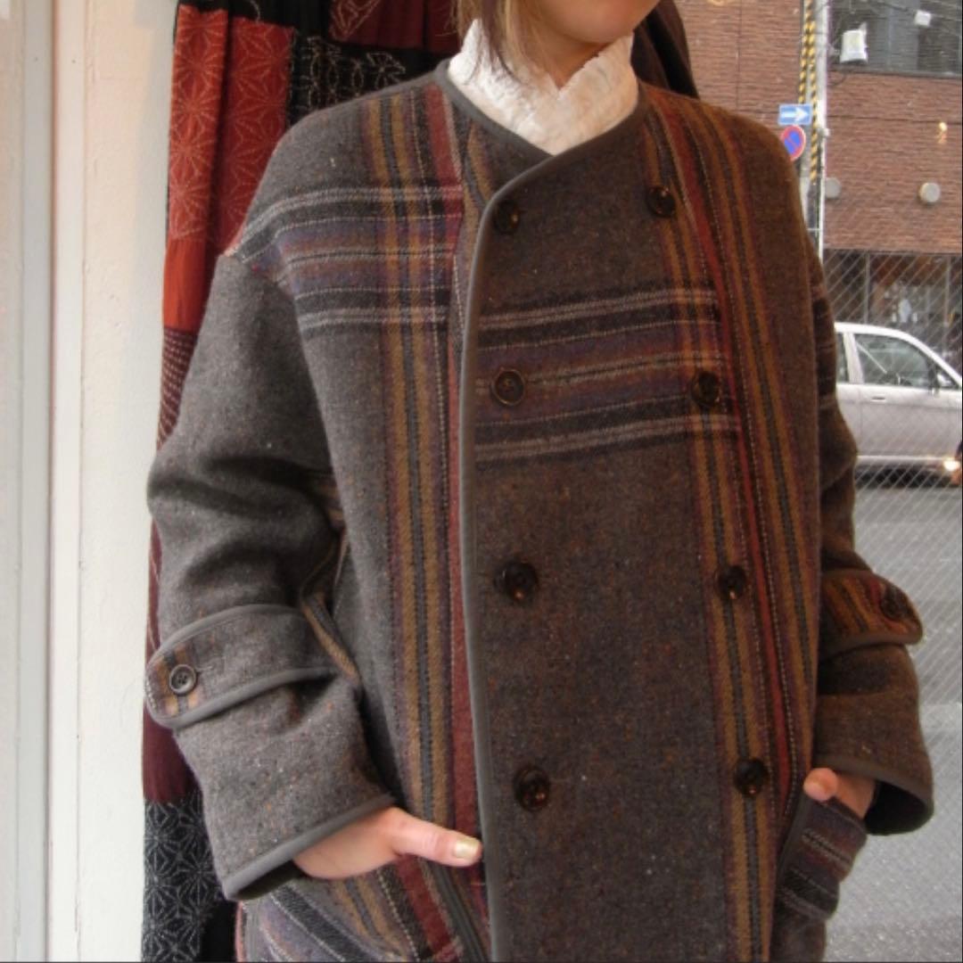 KAPITAL（キャピタル）| ウール二重織BIGチェック 女の子パフコート