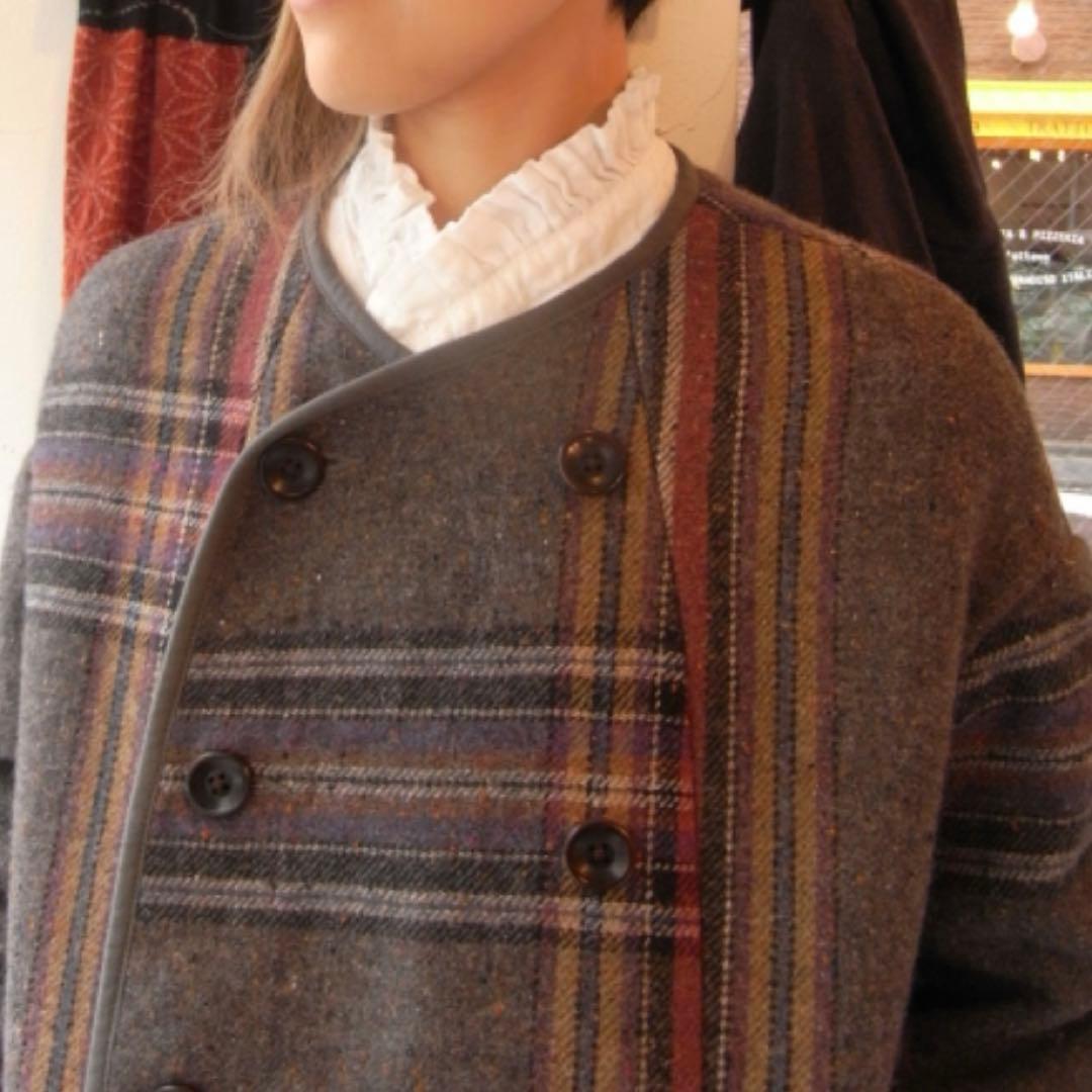 KAPITAL（キャピタル）| ウール二重織BIGチェック 女の子パフコート