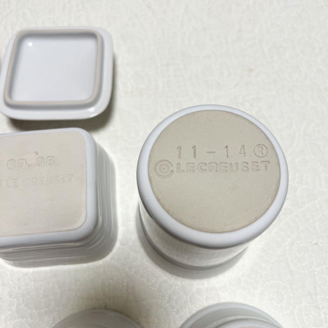 ㉟ルクルーゼ ラムカン カレ ユーテンシル 11点セット ホワイト レッド