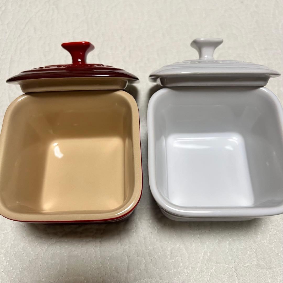 ㉟ルクルーゼ ラムカン カレ ユーテンシル 11点セット ホワイト レッド