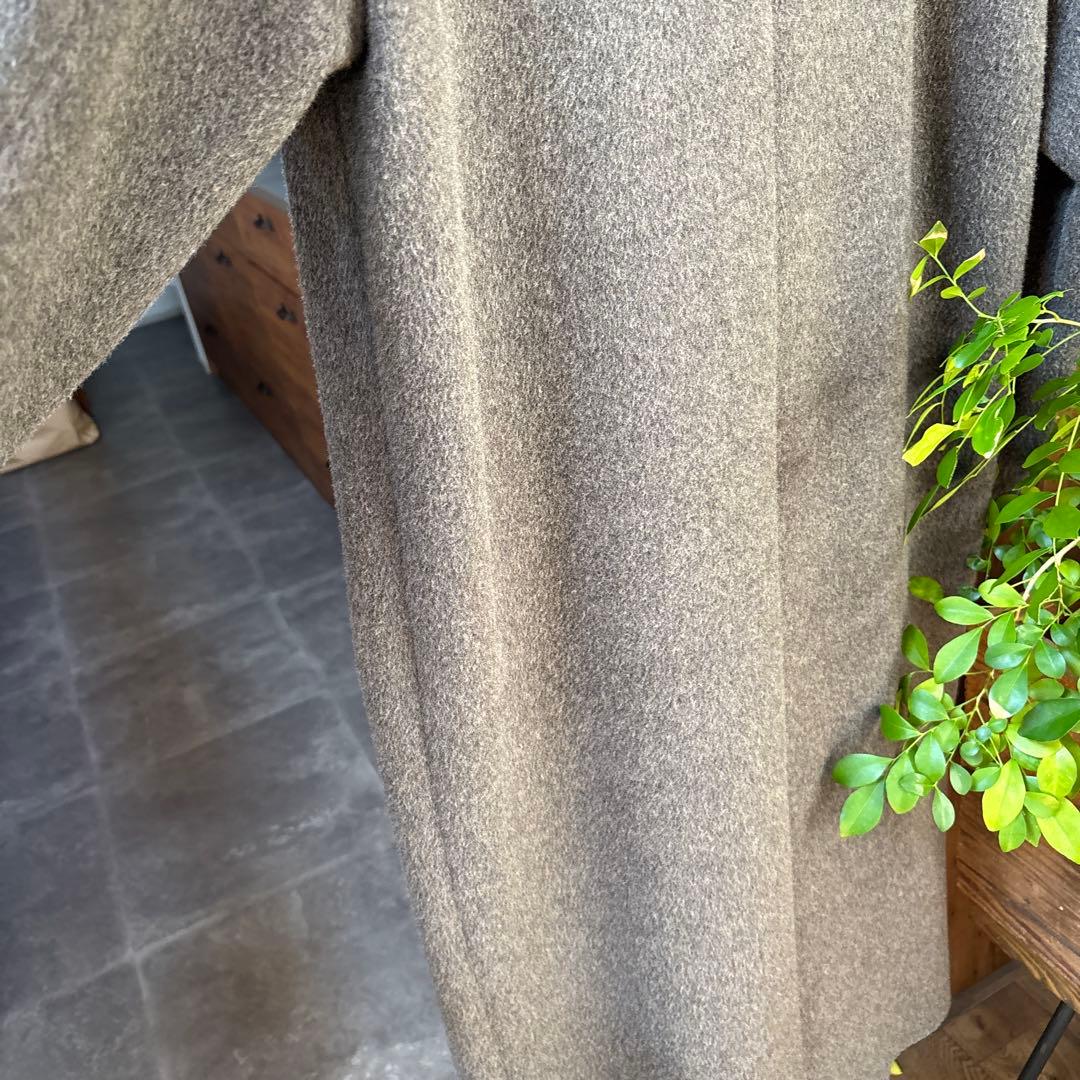 IÉNA ラムウールノーカラーコート　グレー　 38