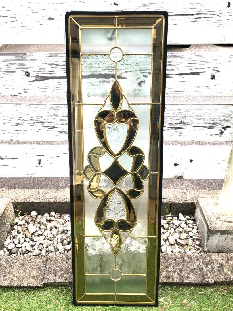 大型 ステンドグラスパネル 三重構造 高性能 リフォーム 窓 飾壁 玄関 DIY