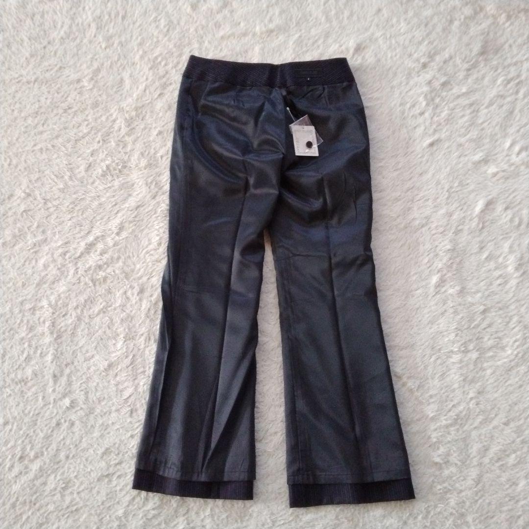 【アンタイトル】未使用 ストライプ パンツスーツ セットアップ ウール ネイビー