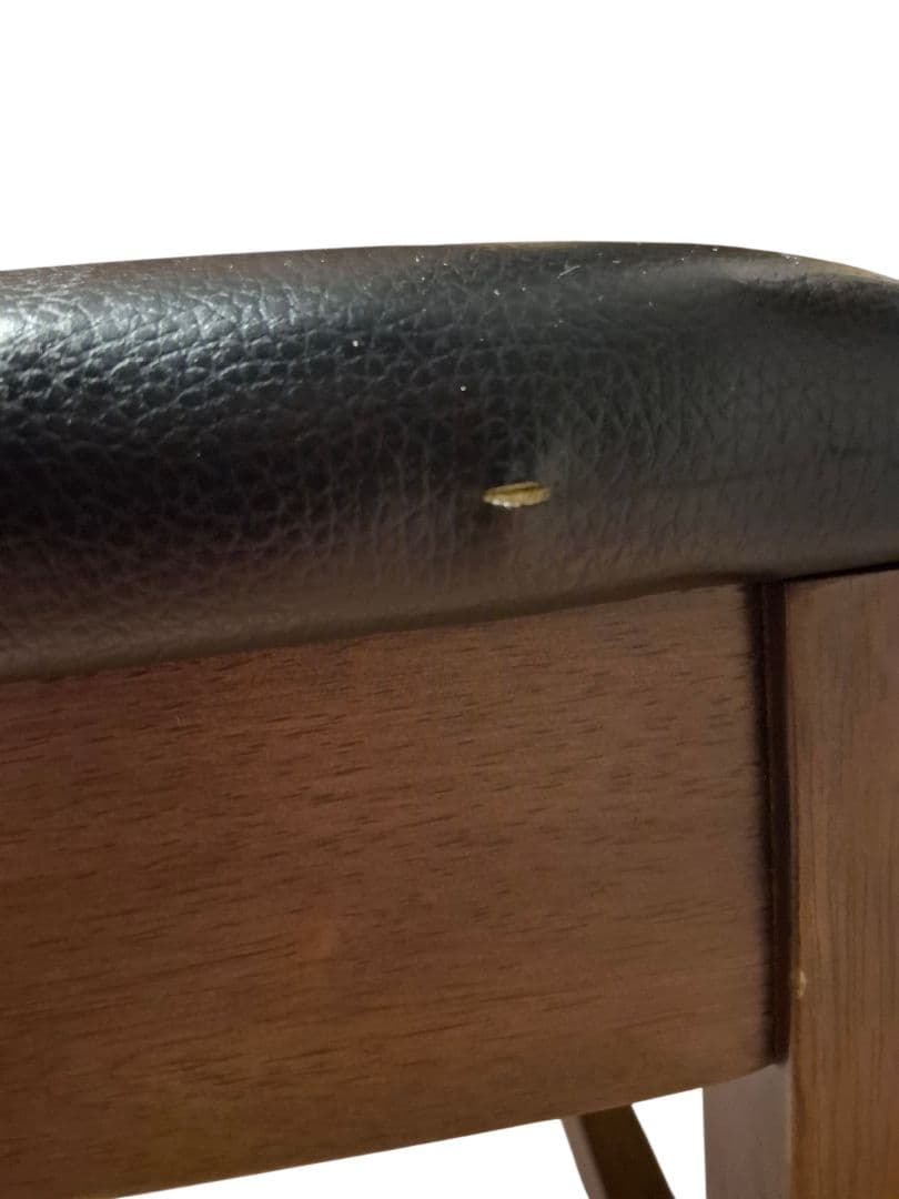 【和モダン】ダイニングチェア 2脚セット ダークブラウン PVCレザー スリム