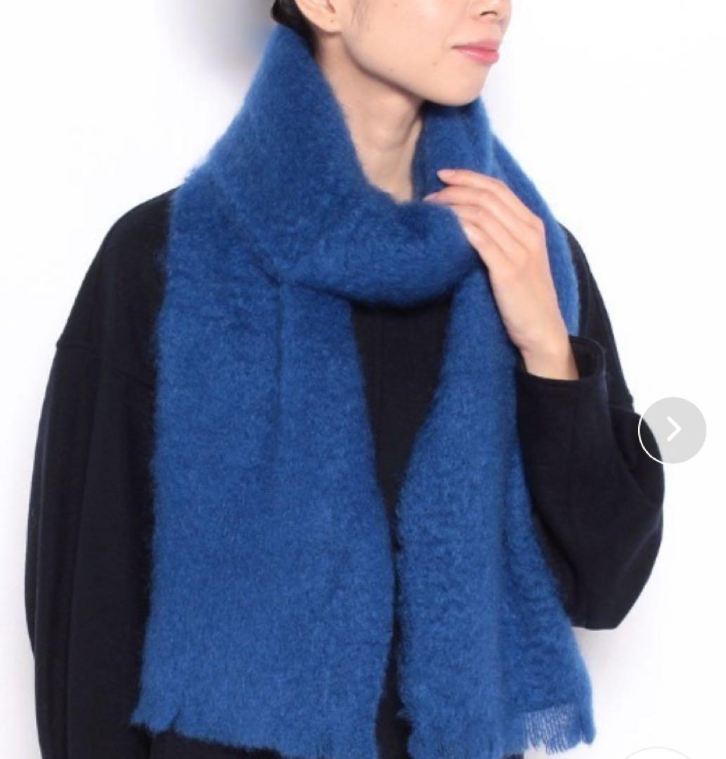 【新品】アルアバイル EZCARAY モヘアマフラー ブルー 青