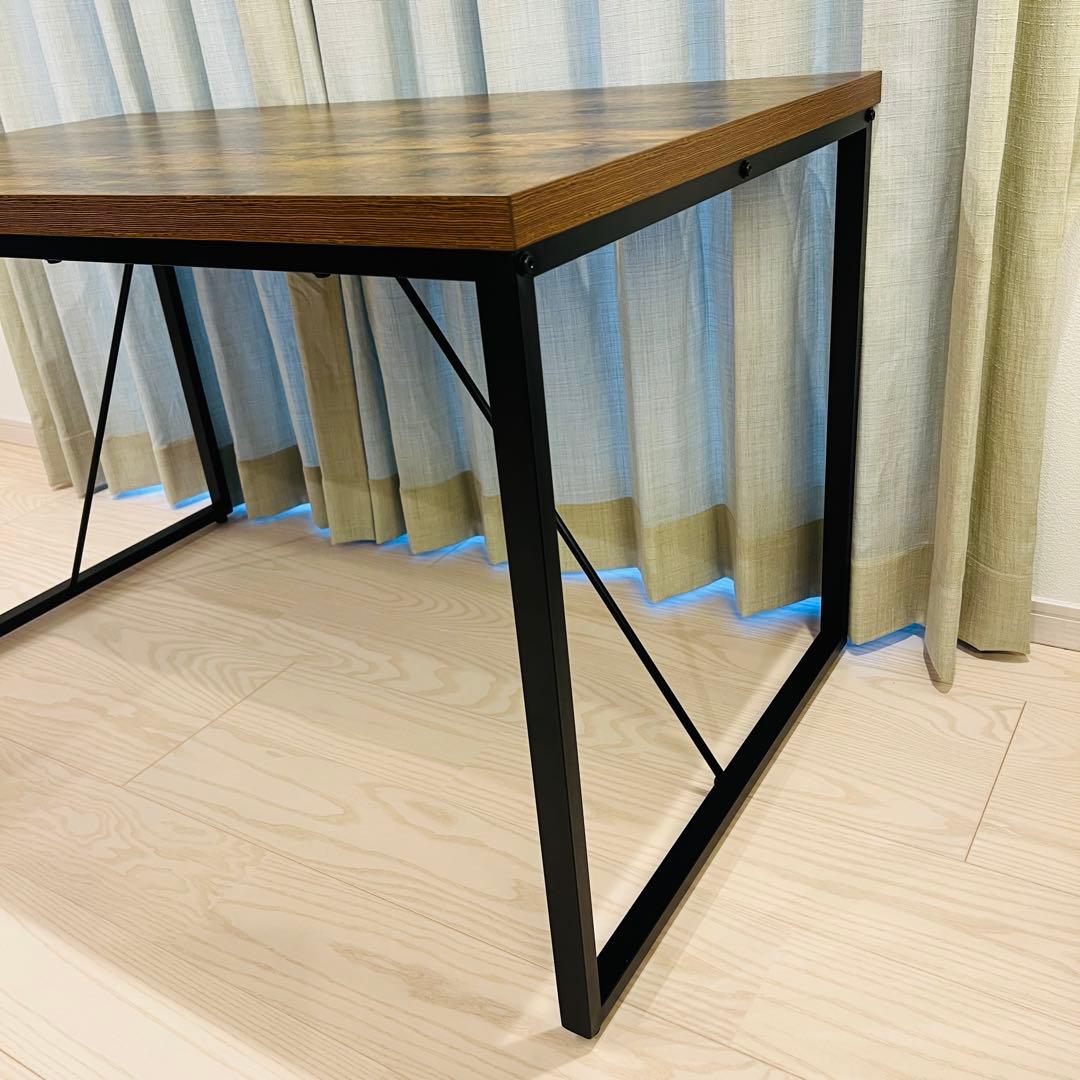 【美品】ニトリ ダイニングテーブル 幅120cm ステイン MBR アジアン系